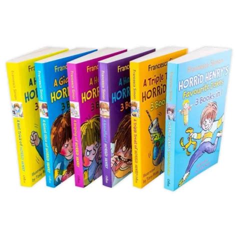 Horrid Henry Books Collection 18 Titles In 6 Books Set Rainbow Education