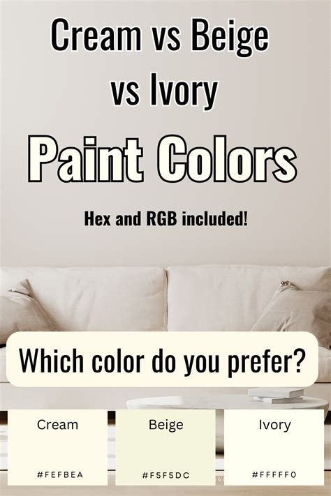 Cream vs Beige vs Ivory: Paint Colors Compared | Ivory paint color ...