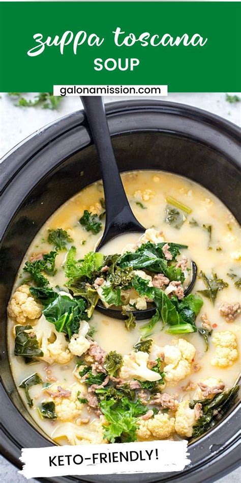 Slow Cooker Low Carb Zuppa Toscana Soup Recipe Slow Cooker Soup Low Carb Slow Cooker Slow