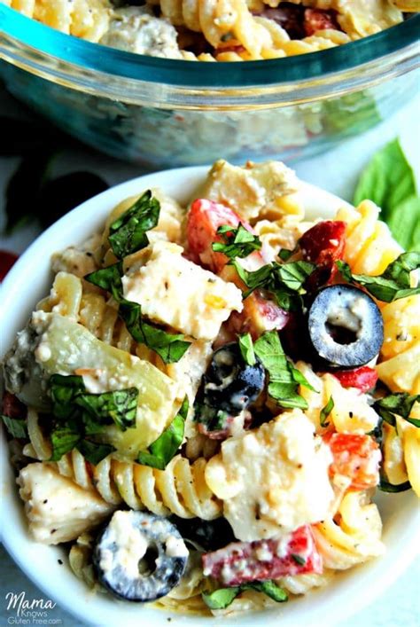 Gluten Free Creamy Italian Pasta Salad Mama Knows Gluten Free