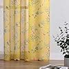 Amazon Xtmyi Yellow Curtains Inch Length Panels Set Sheer