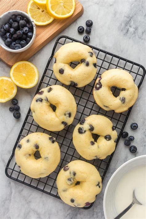 Baked Lemon Blueberry Doughnuts Donuts Recipe Video