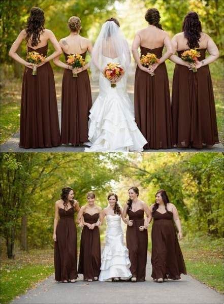 Dress Bridesmaid Brown Wedding Parties 61 Ideas Brown Bridesmaid