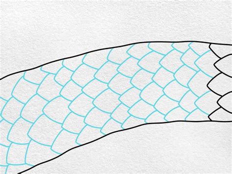 how to draw a dragon scales