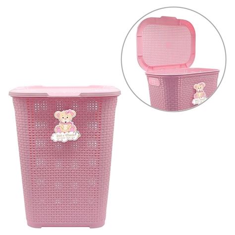 Cesto De Roupa Bebe - Cesto De Roupa Infantil Bebê e Mamãe Organizador 30L Rosa e Azul ...
