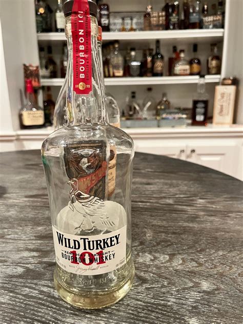 Wild Turkey 101 Bourbon Whiskey Empty Bottle Etsy