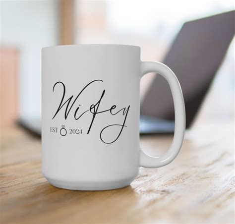 Wifey Est 2024 Mug Bride To Be Coffee Mug 15 Oz Bridal Etsy