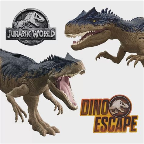 Jurassic World Camp Cretaceous Dino Escape Allosaurus Alossauro Marron C Som E Movimentos