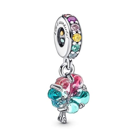 Charm Pendant Pandora Moments Verre De Murano Arbre De Vie