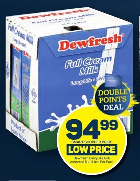 Dewfresh Long Life Milk Assorted X Litre Per Pack Offer At Pick N Pay