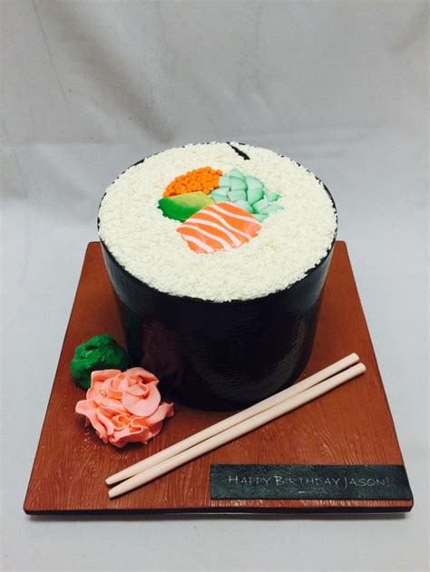 3dimensional Cakes Sushi Cake Birthday Sushi Cake Sushi Cake Fondant