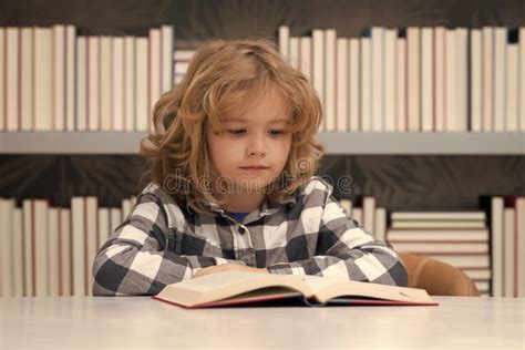 Educação E Conceito Escolar Retrato Do Garoto Da Escola Lendo Livro Na