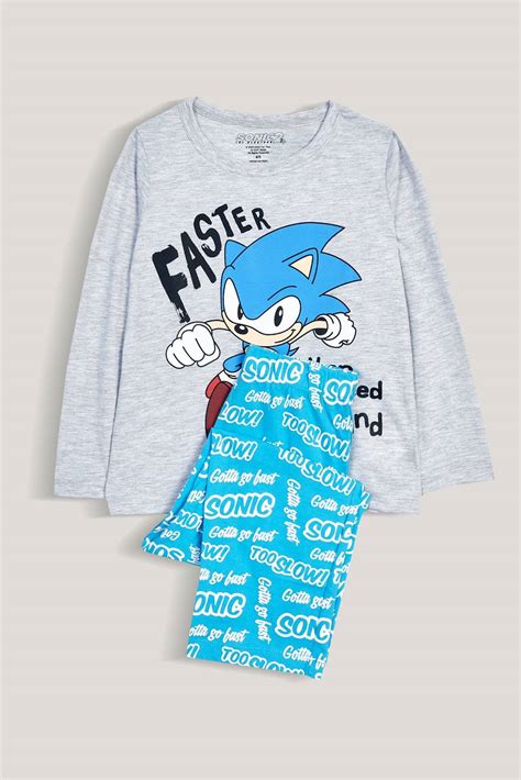 Pijama Camiseta Estampada Pantalón con Mini Prints Sonic De Prati