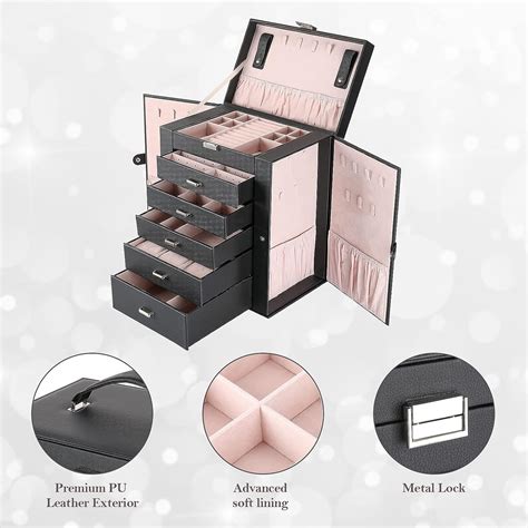 Buy Procase Large Jewelry Organizer Box For Women Girls Layers