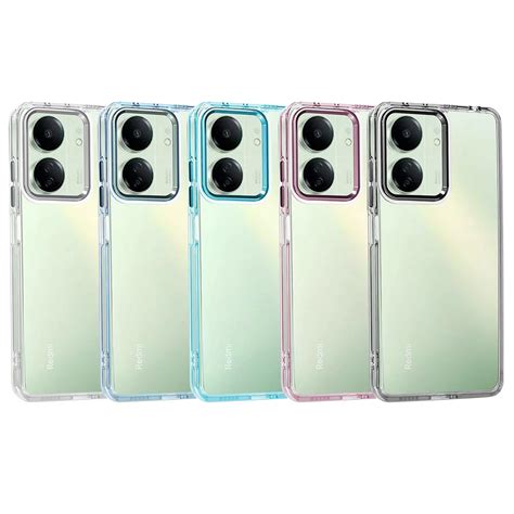 Funda Acrílica Transparente para Xiaomi Redmi 13c 5 Colores