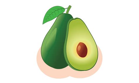 Avocado Fruit Icon And Vector Illustrations The Avocado Fruit Icon