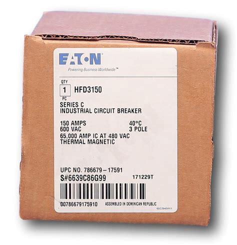 Hfd3150l High Interrupting 65k Rated Cutler Hammer Thermal Magnetic