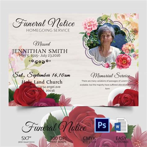 14 Funeral Notices Sample Templates