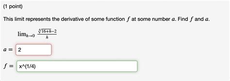 Solved This Limit Represents The Derivative Of Some Function Chegg