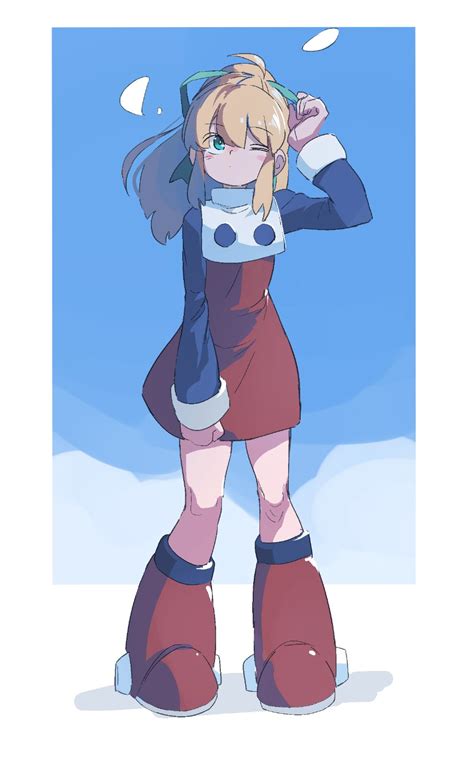 Roll Mega Man And 1 More Drawn By Huanxiang Huifeng Danbooru