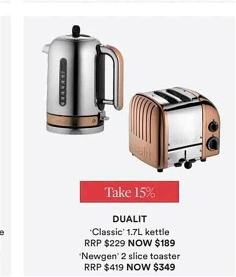 Dualit Classic L Kettle Newgen Slice Toaster Offer At David Jones