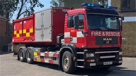 London Fire Brigade High Volume Pump Prime Mover Siren Demonstration