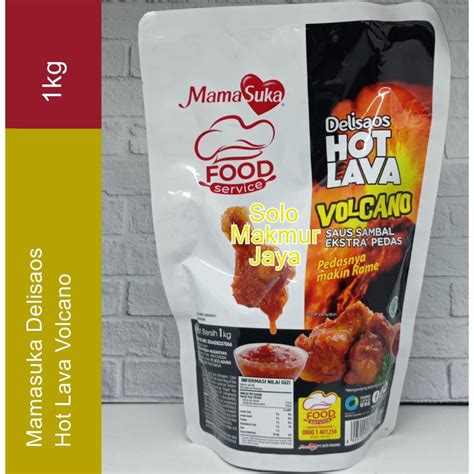 Jual Mamasuka Delisaos Hot Lava Volcano 1 Kg Saus Sambal Ekstra Pedas Mama Suka Shopee Indonesia