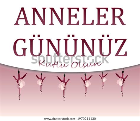 Anneler Kutlu Olsun Translate Happy Mothers Stock Vector Royalty Free