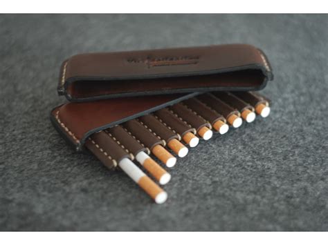 Leather Cigarette Case Gifts For Smokers Tobacco Pouch