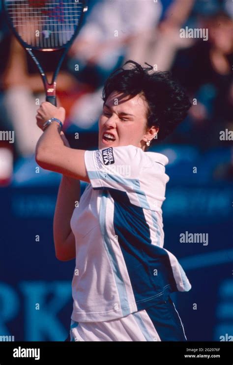 Swiss Tennis Player Martina Hingis Open Stock Photo Alamy