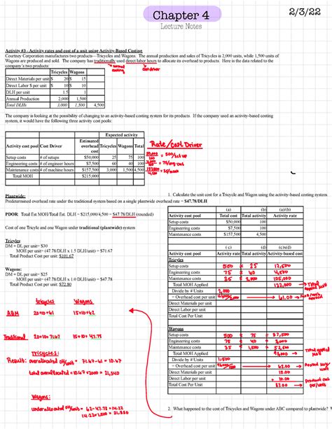 Acc 259 Chapter 4 Notes And Homework Practice Problemsexamples