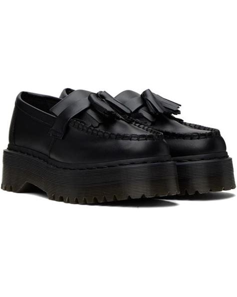 Dr Martens Vegan Adrian Felix Platform Tassel Loafers In Black Lyst