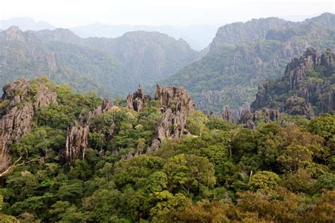 Laos, Landscape in the Mountains Stock Image - Image of mountains ...