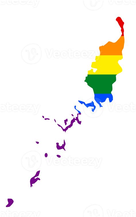 Lgbt Flag Map Of The Palau Png Rainbow Map Of The Palau In Colors Of