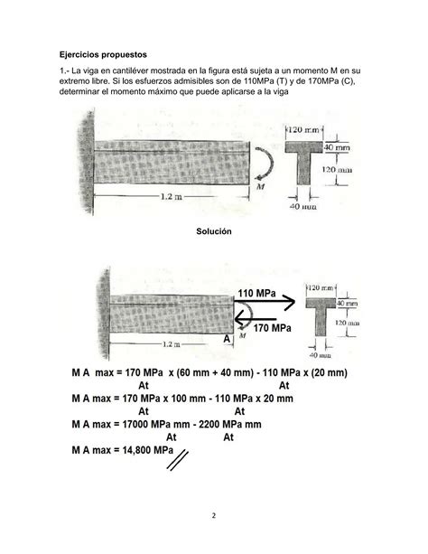 ESFUERZO EN VIGAS SESIÓN 5 PROBLEMA RESUELTOS pdf