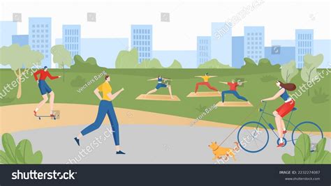 Jogging Garden Over Royalty Free Licensable Stock Illustrations