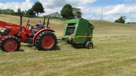 Tedding Rakeing And Baling First Cutting Hay Youtube