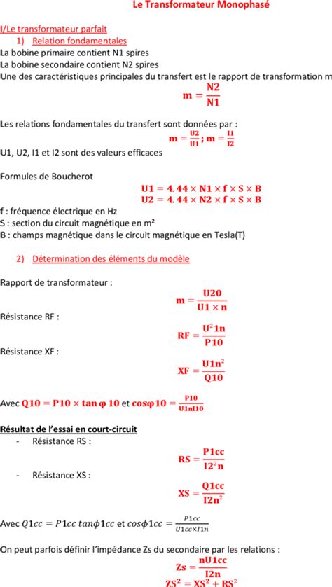 D Couvrir Imagen Formule De Boucherot Pour Le Transformateur Fr