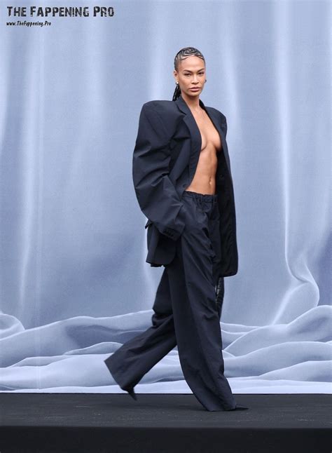 Joan Smalls Topless At Balenciaga Fashion Show Photos The