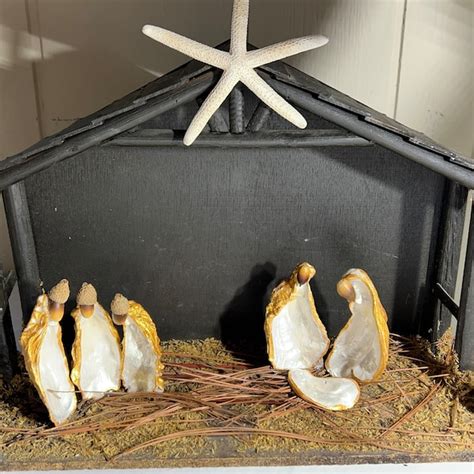 Oyster Shell Nativity Scene Etsy