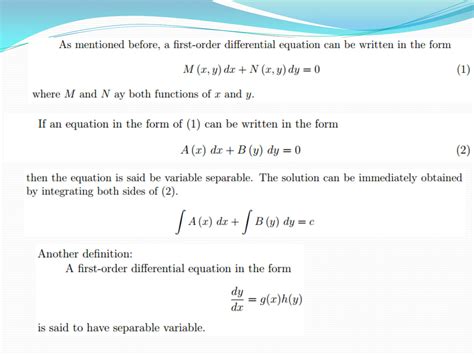 Solution Lecture 2 1 Variable Separable Equations Studypool