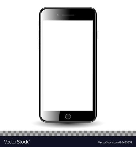 Mobil Phone With Blank Screen Royalty Free Vector Image