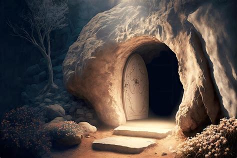 Premium Photo Faith And Religion Christian Easter Entrance To Tomb