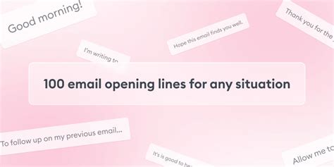 Email Opening Line Phrase Sentence Examples