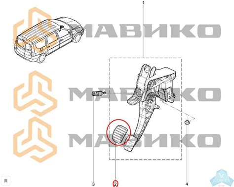 Накладка педали сцепления и тормоза для Лада Ларгус (ДВС ВАЗ) — купить ...