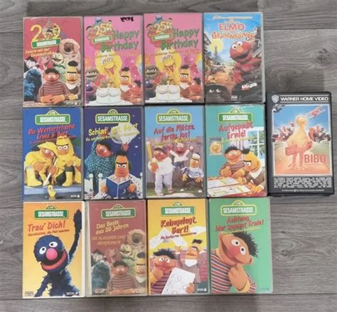 VHS PAKET 3 Sesamstrasse Sammlung Ernie Bert Bibo Sesame Street