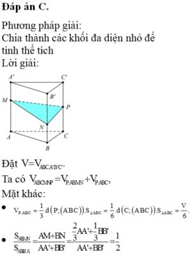 Cho hình lăng trụ tam giác ABC ABC Gọi M N P lần lượt là các điểm