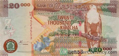 20000 Zambian Kwacha banknote (Black Lechwe Antelope) - Exchange yours