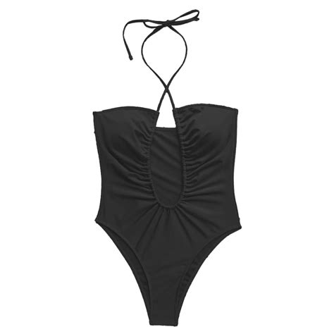 new swimsuit solid color bikini european and american swimsuit female sexy swimwear straps