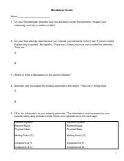 Mendeleev Lab Report 1 Pdf Mendeleev Cards Name 1 On Your First